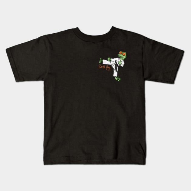 Karate frog Kids T-Shirt by InnerYou